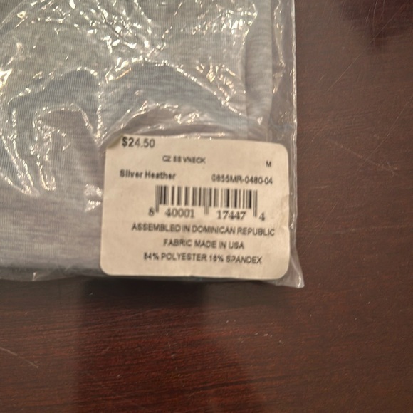 Tommie Copper Men’s CZ short sleeve V Neck t shirt Silver Heather - Picture 2 of 6